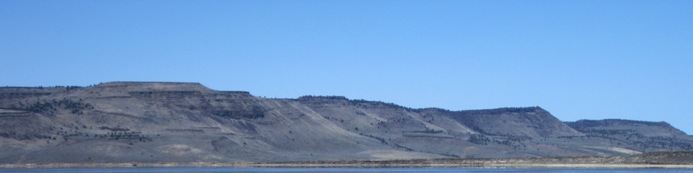 Jackass Rim scarp stands above the Malheur Wildlife Refuge