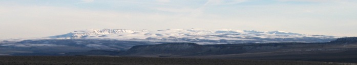 Kiger Gorge catches the sun in this view of Steens Mtn from Jackass Rim